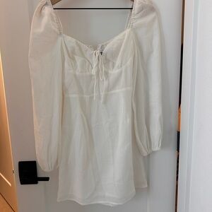 Princess Polly Cream Blouse with Puff Sleeves